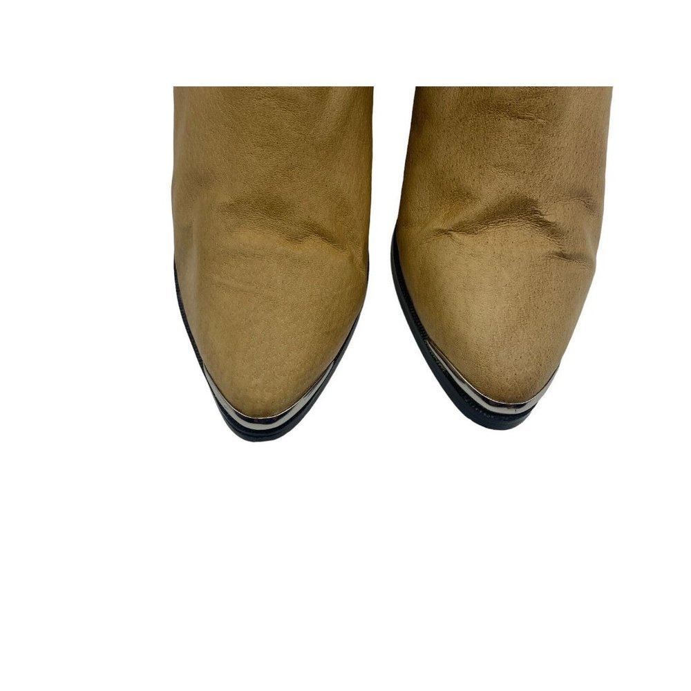 Dingo Women 10M Leather Slouch Harness Strap Western Cowgirl Tan Boots DI 526 - Picture 5 of 12